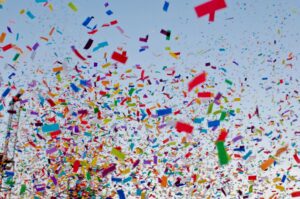 Excalibur Celebrates 20th Anniversary Confetti